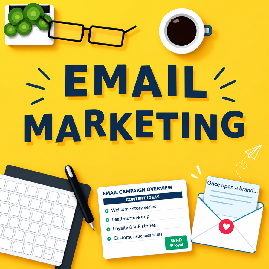 Email Marketing Workspace Poster